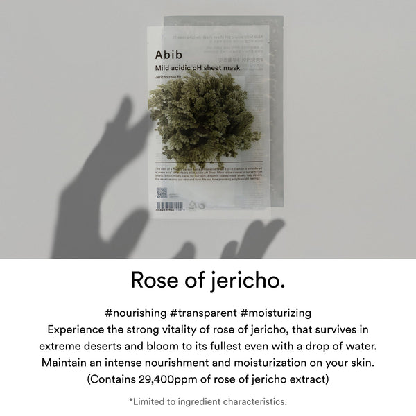 Mild acidic pH sheet mask Jericho rose fit(10 sheets)