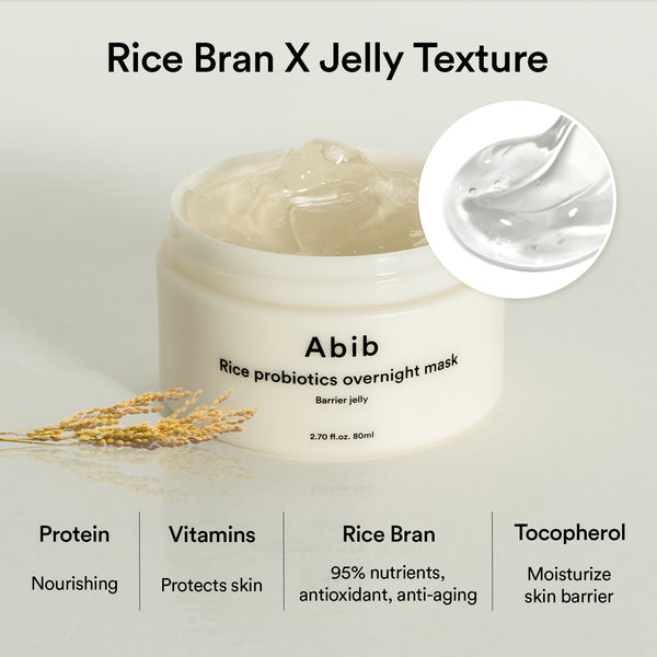 Rice probiotics overnight mask Barrier jelly