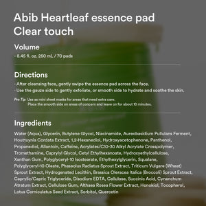 Heartleaf essence pad Clear touch