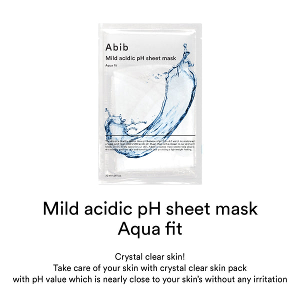 Mild acidic pH sheet mask Aqua fit(10 sheets)