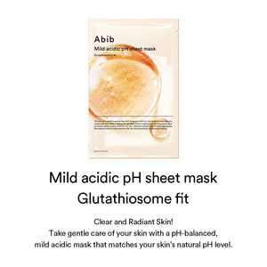 Mild acidic pH sheet mask Glutathiosome fit(10 sheets)