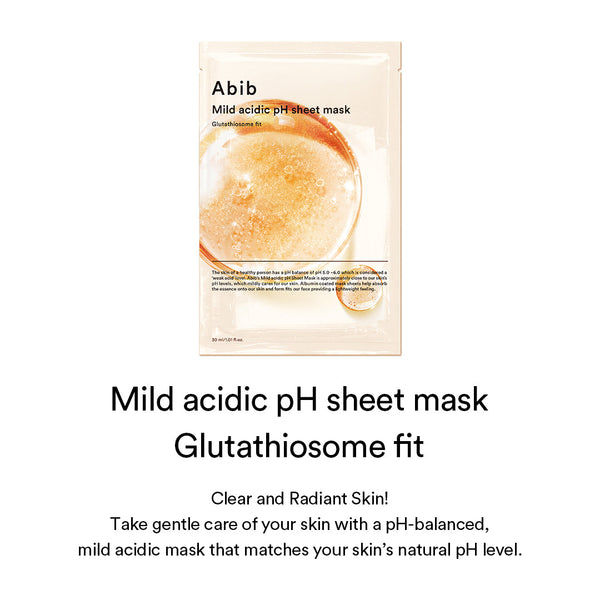 Mild acidic pH sheet mask Glutathiosome fit(10 sheets)