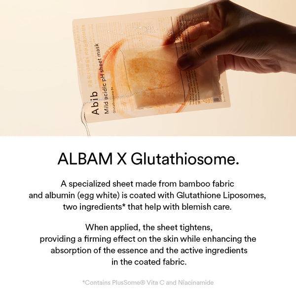 Mild acidic pH sheet mask Glutathiosome fit(10 sheets)