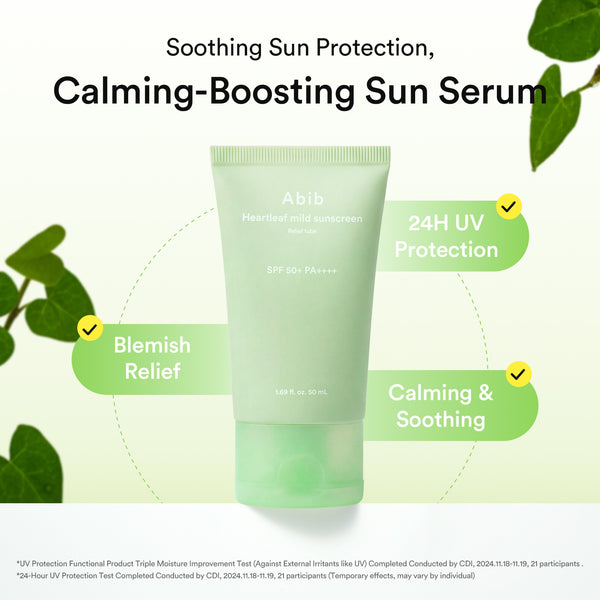 Heartleaf mild sunscreen Relief tube