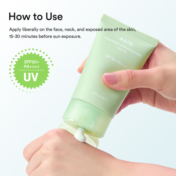 Heartleaf mild sunscreen Relief tube