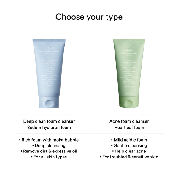Deep clean foam cleanser Sedum hyaluron foam