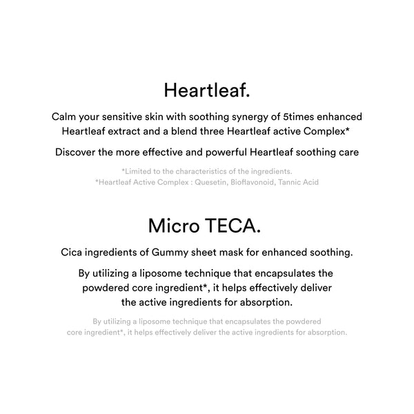 Gummy sheet mask Heartleaf sticker(10 sheets)